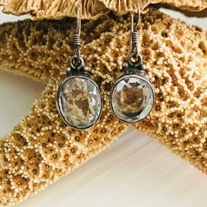 White Topaz Earrings